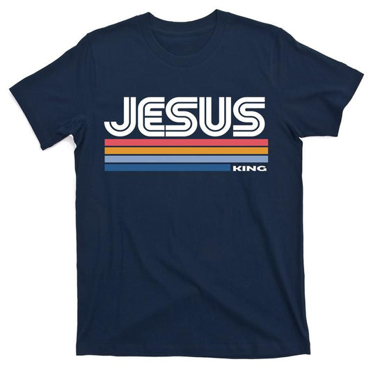 Retro Jesus King T-Shirt Cotton Menswear